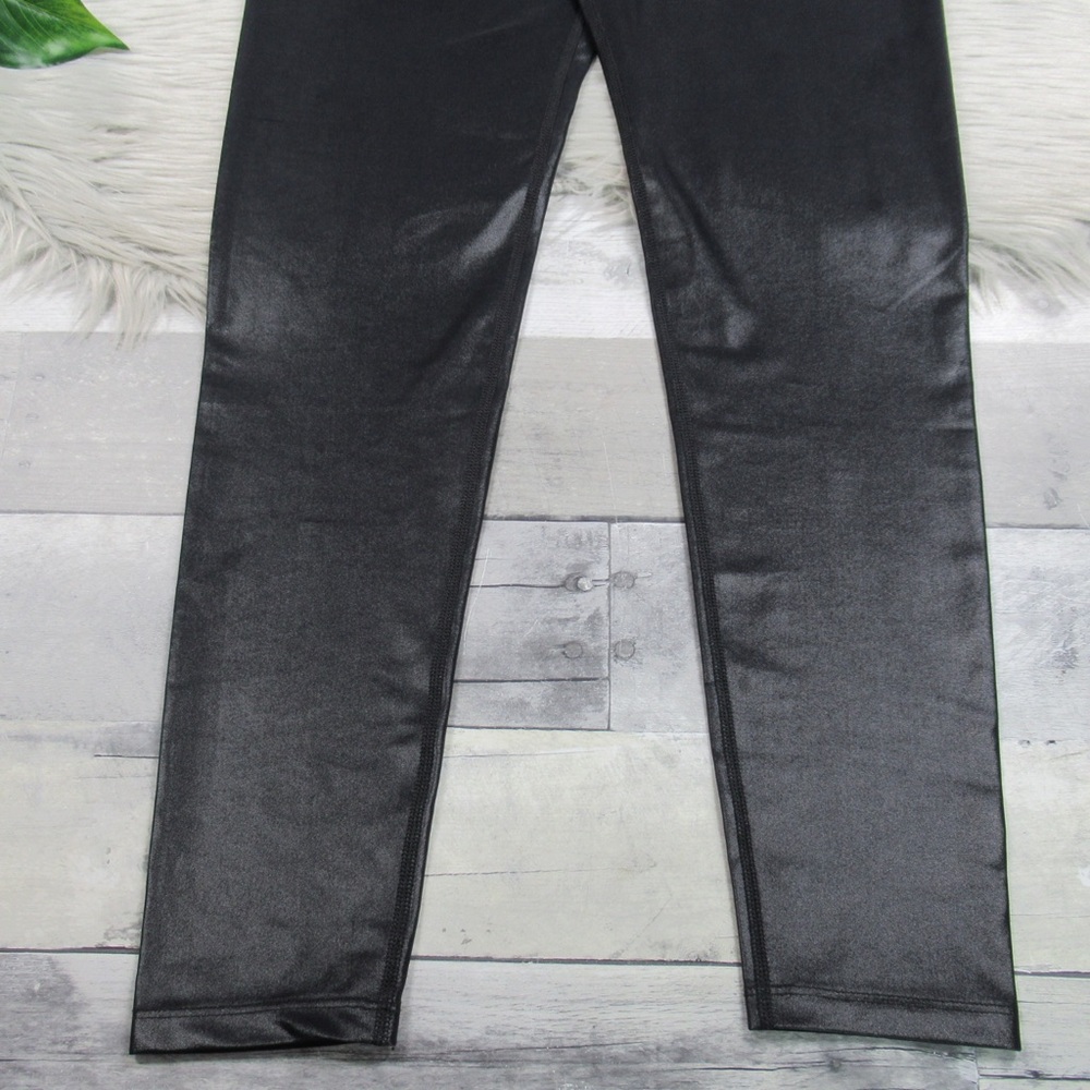 CARBON38 Takara Shine High Rise Full Length Glossy Black Leggings Size Large - Picture 8 of 15